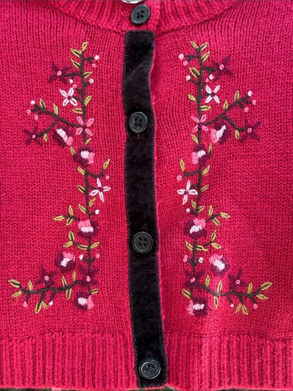 New vintage burgundy Gymboree knitted cardigan